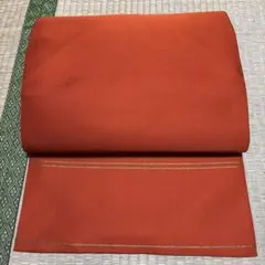 なでしこ】名古屋帯 ベージュ オレンジ シンプルモダン 長さ369 o1612 