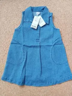 【未使用タグ付き】プティマイン / デニムワンピース / 90 Sサイズ