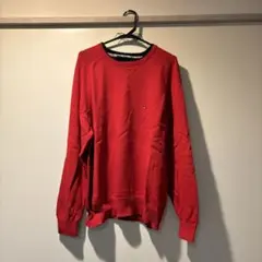 トミーヒルフィガー クルーネックセーター レッド