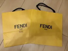 FENDI イエロー ショップ袋2枚