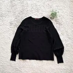 【CHRISTIAN AUJARD】デザインカットソー リブニット レーヨン混