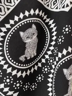 かわいい犬柄 タイパンツ ブラック エスニックパンツ イージーパンツ