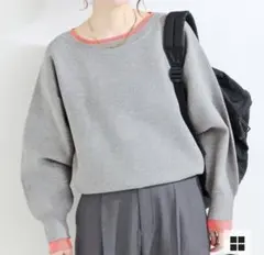 ウォッシャブル　リラックスフィット グレー ニット