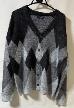 BACK NUMBER アーガイルカーディガン