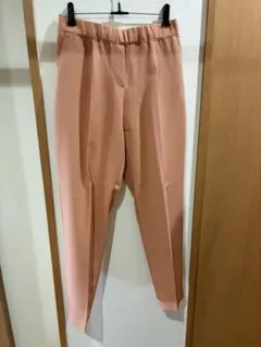 ピンク スラックス ウエストゴム