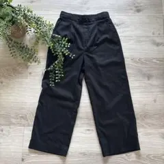 グローバルワーク　リネン混ワイドパンツ　ブラック☆
