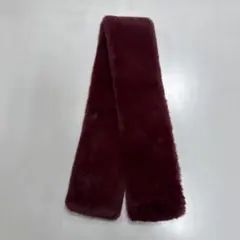 ワインカラー フェイクファーマフラー