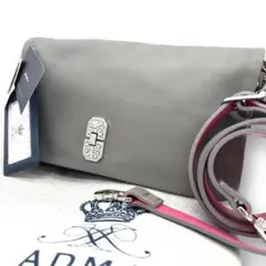 ✨極美品✨ ADMJ ショルダーウォレット スワロフスキー レザー ポーチ ✨極美品✨ ADMJ ショルダーウォレット スワロフスキー レザー