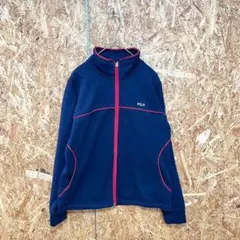 Fila フィラ ジャージジャケット フルジップ スポーツ 裏起毛 ブラック
