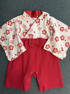 着物ロンパース　ベビー袴（70〜80）