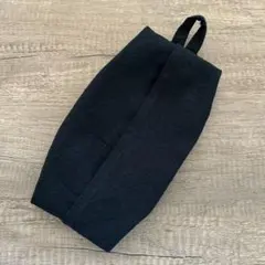 ハンドメイド ティッシュカバー 黒 無地 ②のサムネイル