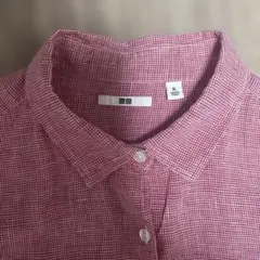 UNIQLO、赤いチェック柄 長袖シャツ XL