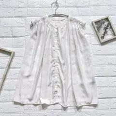 Respighi ノースリーブ ブラウス オフホワイト シャーリング 日本製