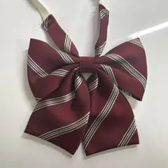 イーストボーイバーガンディ赤 ストライプ リボン EASTBOY