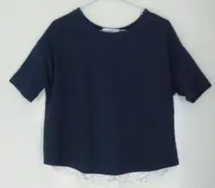 AZUL by MOUSSY ネイビー 半袖　Tシャツ　裾レース
