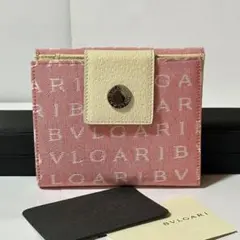 BVLGARI ブルガリ ロゴマニア キャンバス×レザー 二つ折り 財布のサムネイル