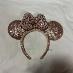 ディズニーカチューシャミニー ピンクゴールド