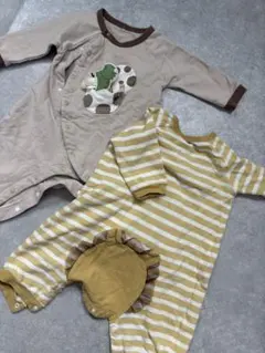 バースデイ　ロンパース二枚セット