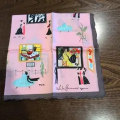 Lulu Guinness ハンカチ アートギャラリー柄 ピンクのサムネイル