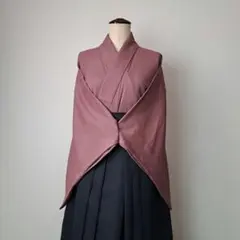 弓道 和服 審査 浅蘇芳色 一つ紋 紋付のサムネイル