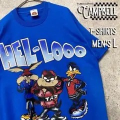 【レア☆USA製90s】ルーニーテューンズTシャツ ブルー メンズL