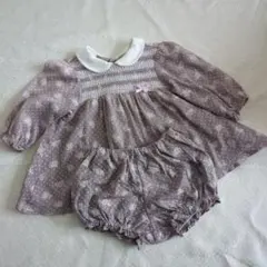 花柄ワンピースとブルマセット　80センチ