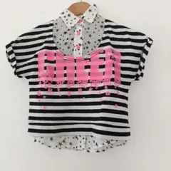 CHEER 重ね着風 ボーダーTシャツ 星柄Y2Kのサムネイル