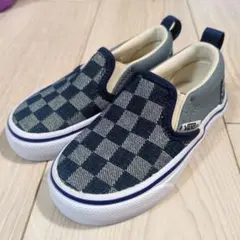 VANS チェック柄 スリッポン 14.0cm男の子