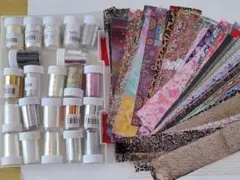 ネイルアートホイル、リアクションフィルムセット 多彩なデザイン