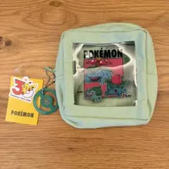 3COINS ポケモン30周年 ミニポーチ フシギバナ