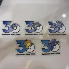 正規品　ポケモン 30周年ステッカーセット 水タイプ 5種