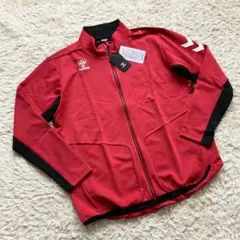 未使用 hummel ヒュンメル ジャージ ジャケット 赤 メンズXO ジップ
