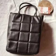 【新品未使用】しまむら talbyyumi. 2way キルト バッグ 中黒のサムネイル