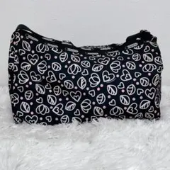 LeSportsac ハート柄 ショルダーバッグ ブラック 大容量 軽量