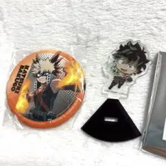 ヒロアカ　デク・爆豪　缶バ&アクスタ