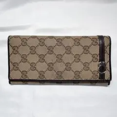 GUCCI グッチ GGキャンバス 長財布 レディース ブランド