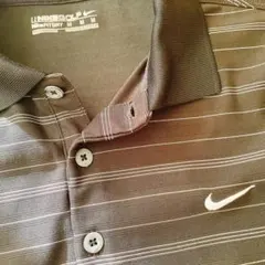 NIKE（ナイキ）ゴルフ ポロシャツ ブラック ボーダー メンズ M