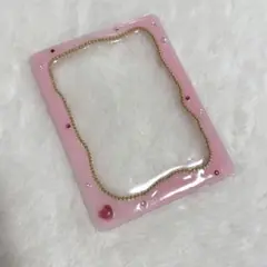 トレカケース デコ レジン ピンク
