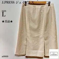J.PRESS ジェイプレス プリーツスカート ボックスプリーツ アイボリー Lのサムネイル
