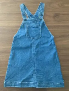 【プチバトー】デニムジャンバースカート（8歳/128cm）