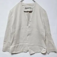 theory luxe セオリーリュクス ベージュ ノーカラージャケット 伸縮