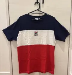 FILA トリコロールカラー Tシャツ Mサイズのサムネイル