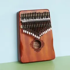 ブラウン】カリンバ 楽器 指ピアノ 高品質 調音済 フルセット