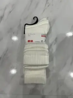 新品 UNIQLO ユニクロ ルーズソックス ホワイト 白 23-25cm 2足
