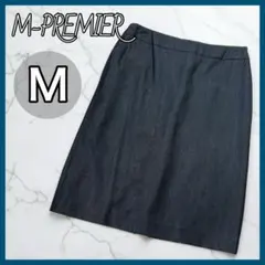 M-PREMIER タイトスカート Mサイズ 38 グレー スーツ フォーマル