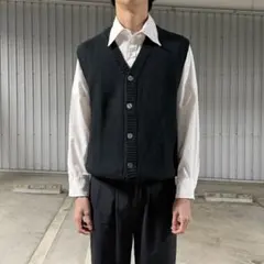 PW CIRCULUS ピーダブリュサーキュラス ニットベスト ブラック系