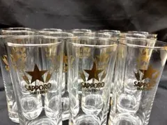 【新品】サッポロ　SAPPORO レトロ　ビールグラス　12個