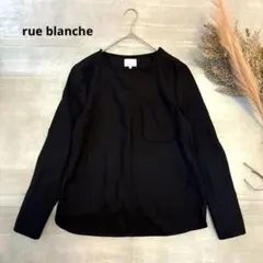rue blanche／長袖ブラウス／オフィス／ウール／S／a1354㉜