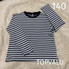 イオン トップバリュ ロンT グレーボーダー
