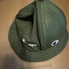 キッズChampion メッシュパネル バケットハット オリーブグリーン54cmのサムネイル